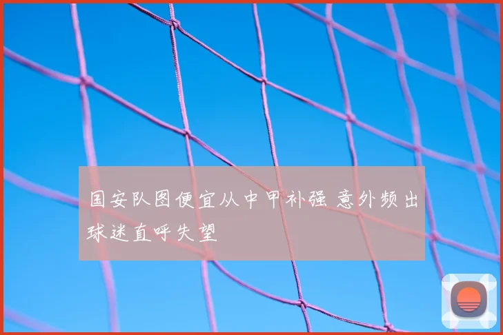 国安队图便宜从中甲补强 意外频出球迷直呼失望